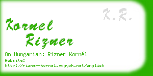 kornel rizner business card